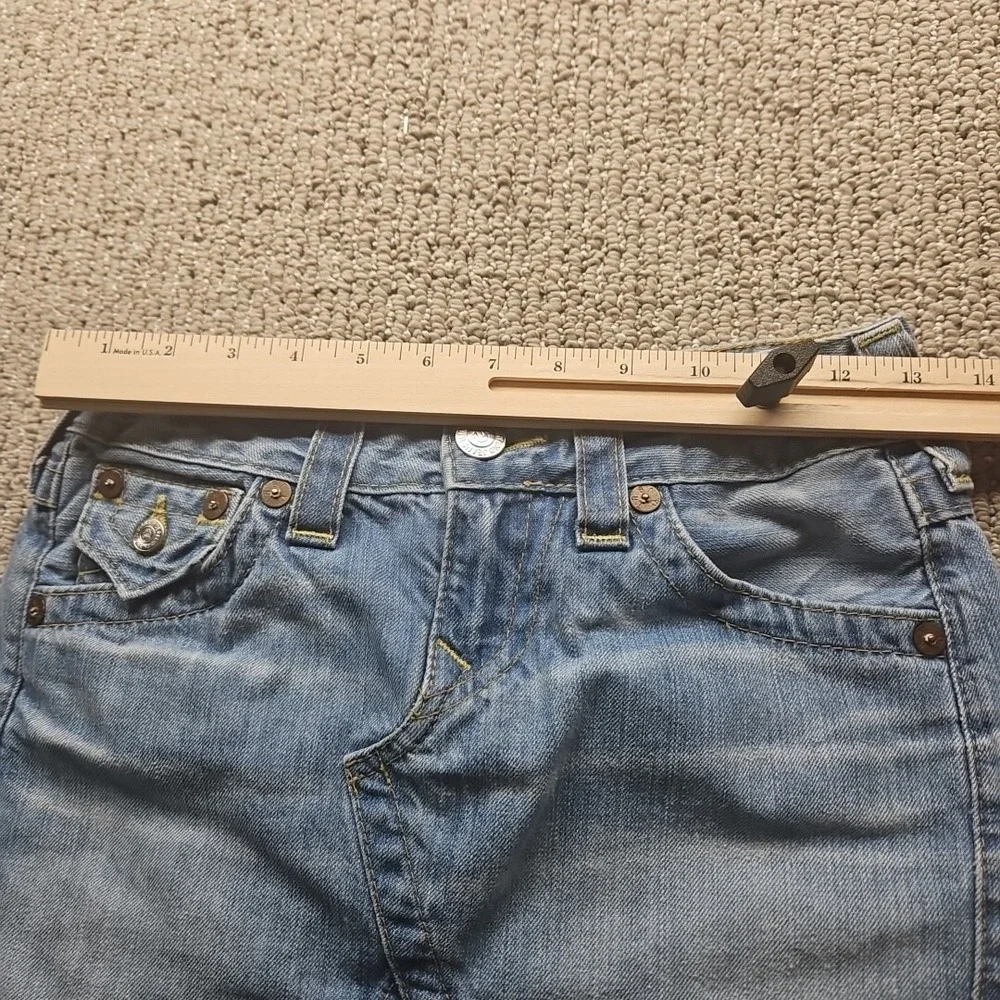 True Religion Skirt Womens 24 Abby Blue Denim Frayed See photos for Measurements